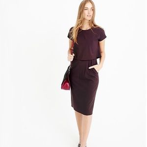 J.Crew two tier dress in Italian stretch wool